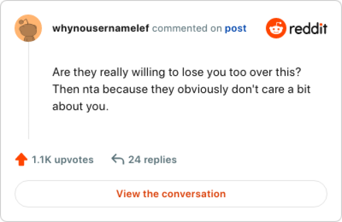 It seems like everyone is wondering why they'd be willing to lose their other child too over it.