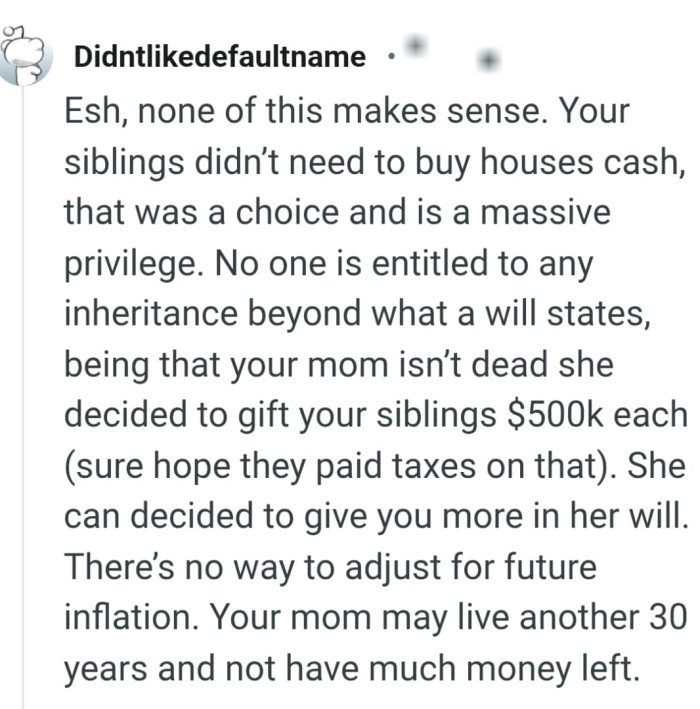 As usual, co,ments from other Redditors rolled in...