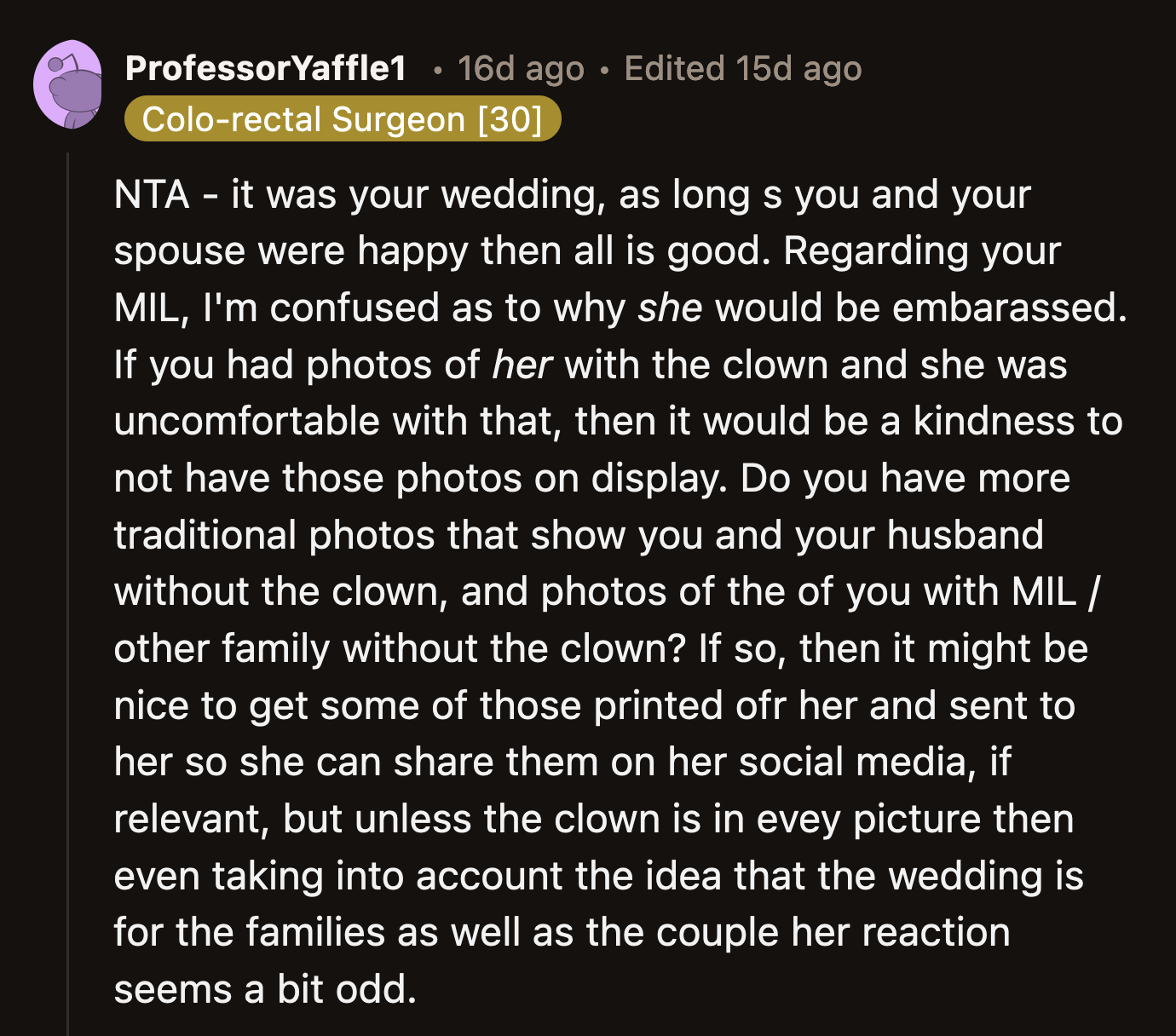 MIL can ignore the couple's favorite wedding photo when she visits.