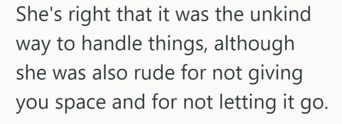 A few people landed somewhere in the middle. One person held their ground, the other did not let it go, and the crowd watched it unfold.