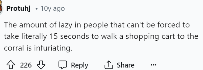 I don't get it because it's really not that far at all usually, and it doesn't take a lot of time, like they said.