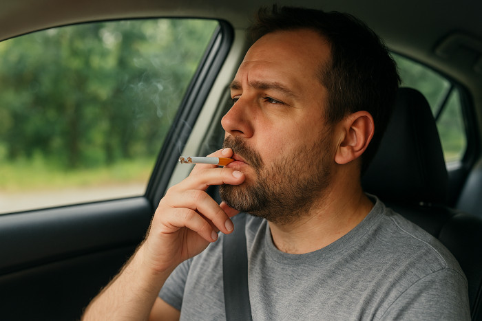 The Redditor quickly picked up on one unmistakable detail: the man was a chain smoker through and through.