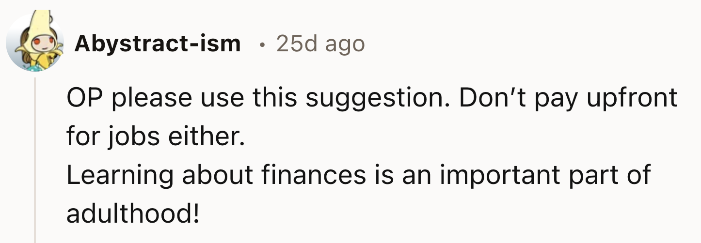 Never Pay Upfront For Jobs