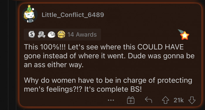 OP is not responsible for protecting Nick's fragile ego.