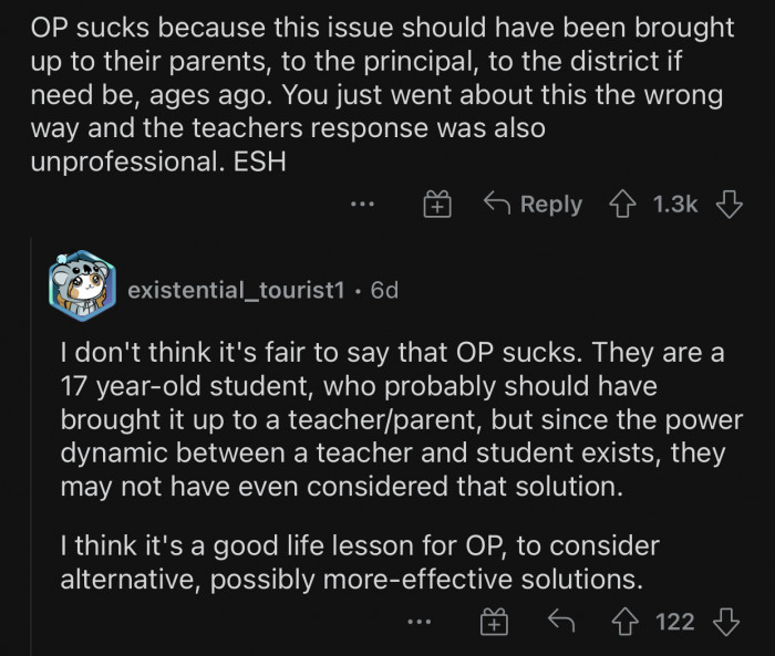 OP went about it the wrong way.