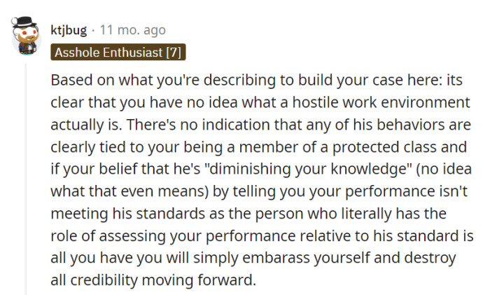 Her coworker's compass is all over the place, but she shouldn't let it steer her away from addressing a genuinely hostile work environment.