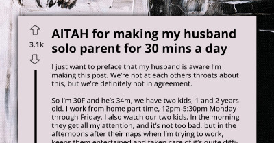 Husband Pushes Back Against 30-Minute Parenting Responsibility