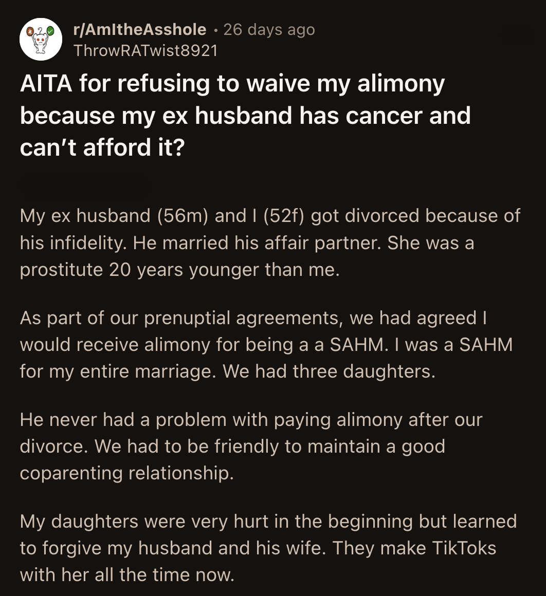 OP declined their proposal, but her ex was not done insisting.