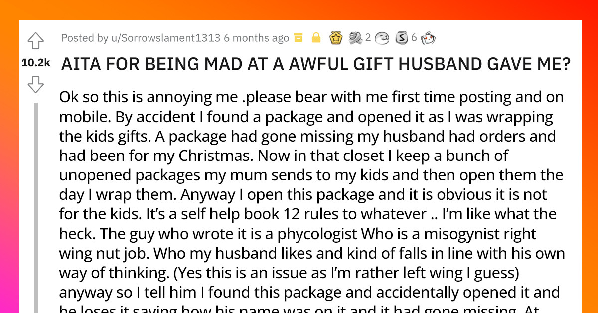 Husband Gifts His Wife A Book On Self-Help Written By A Misogynist Right-Wing Author