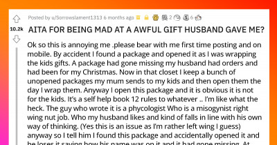 Husband Gifts His Wife A Book On Self-Help Written By A Misogynist Right-Wing Author