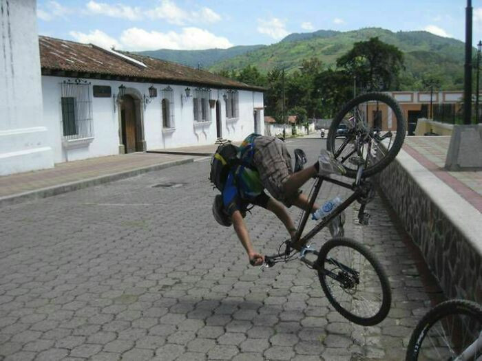 "We Asked The Guide For Our Bicycle Tour If He Could Go Off The Curb"
