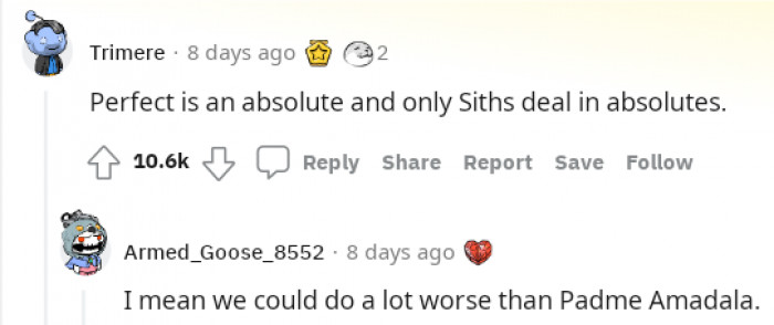 Queen Padmé Amidala makes the list