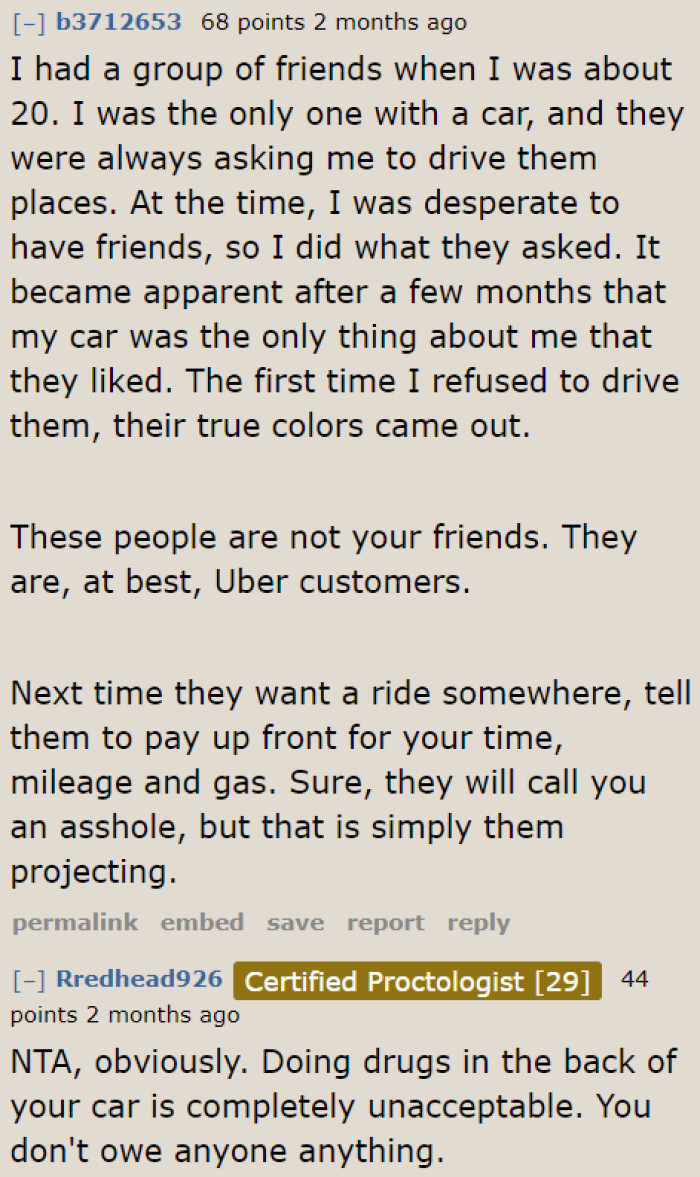 These people are nothing more than Uber customers. We just hope they contributed fuel for the trip.