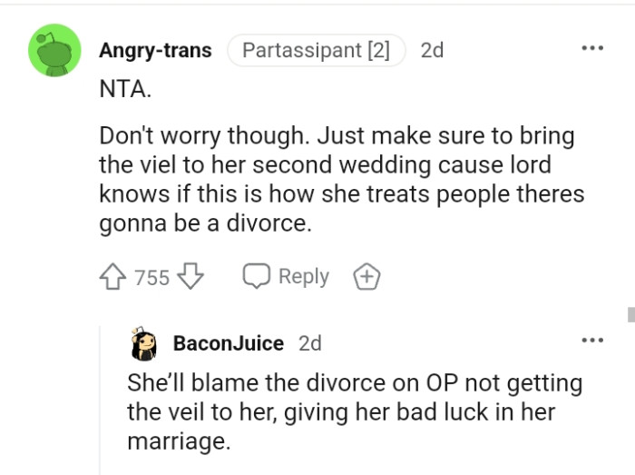 There's going to be a divorce if this is how the OP's sister treats people