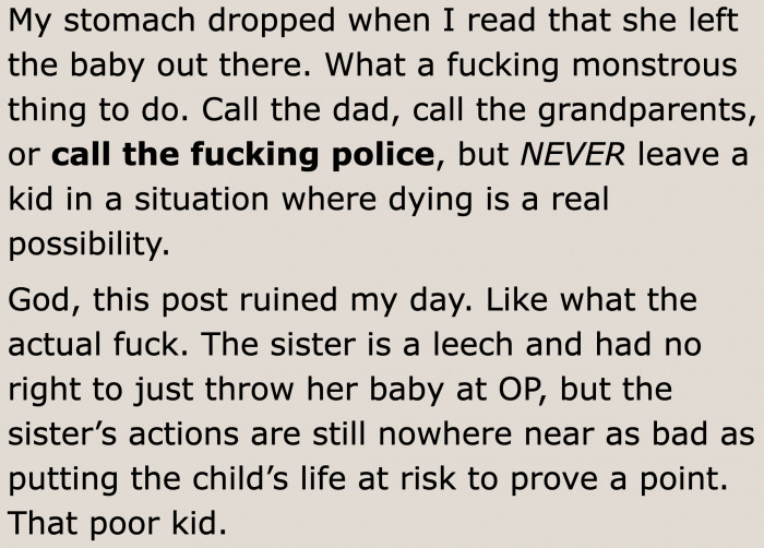 A lot of users felt bad for the baby.