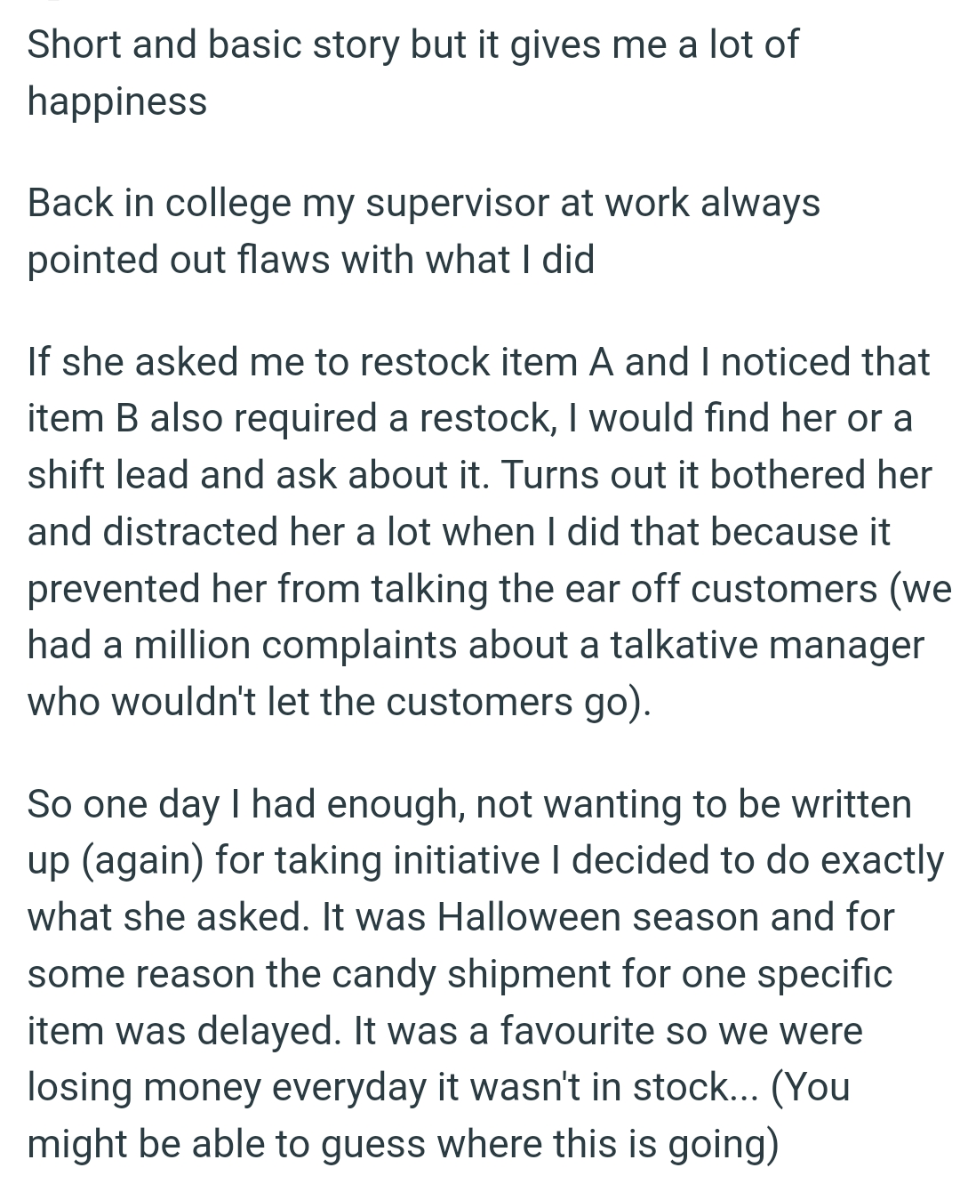 And the story begins...