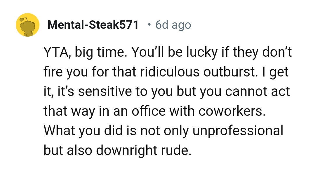 What the OP did was very unprofessional