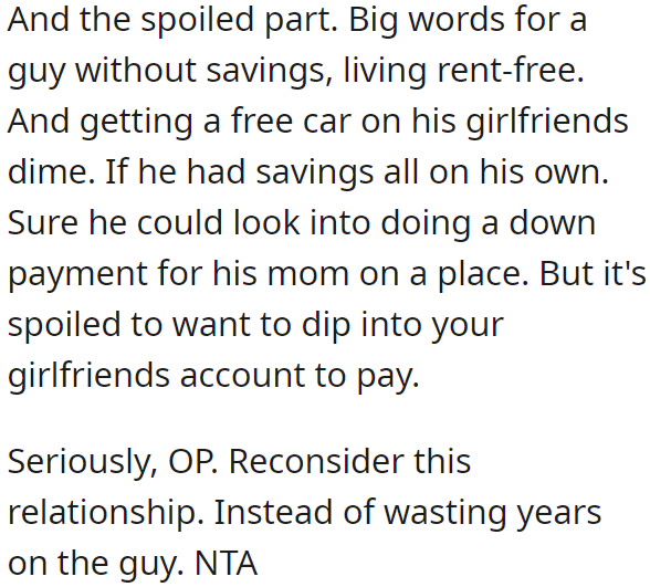 The OP is wasting her precious time on this guy.