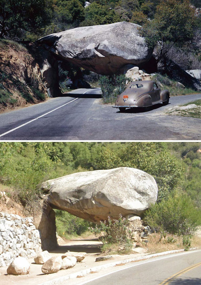 "Tunnel Rock At Sequoia National Park, 1952 And 2020"