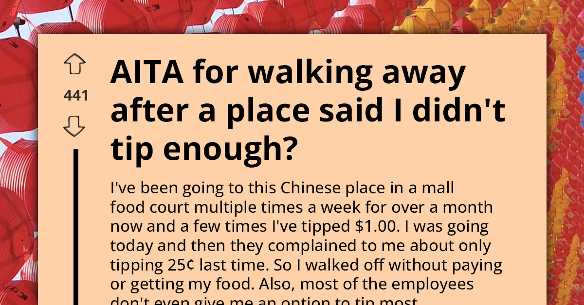 Mall Meal Meltdown - Redditor Shares How A Tip Triggered A Walkout