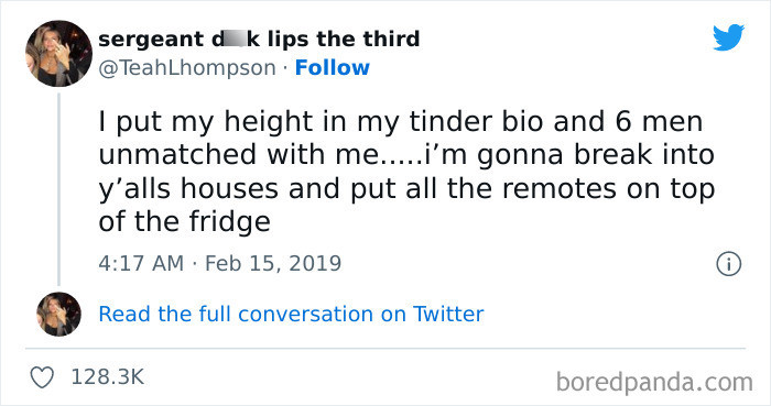 18. Got intimidated by a tall girl