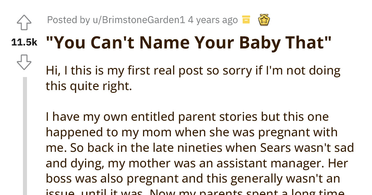 One Mom's Baby Name Choice Causes Chaos In The Office