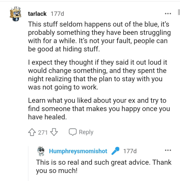 The OP should find someone that makes her happy