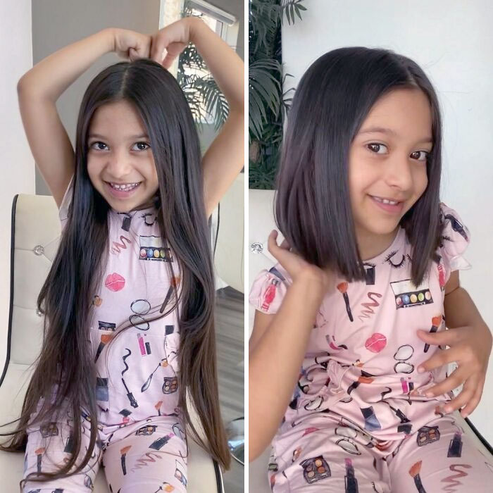 20. Meet Five-Year-Old Aliya. She Wanted To Donate Her Hair On Her Birthday And Donated Almost 21 Inches. Thank You So Much For Your Selfless Act, Aliya