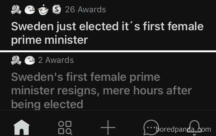 So Much For Sweden’s First Female Prime Minister