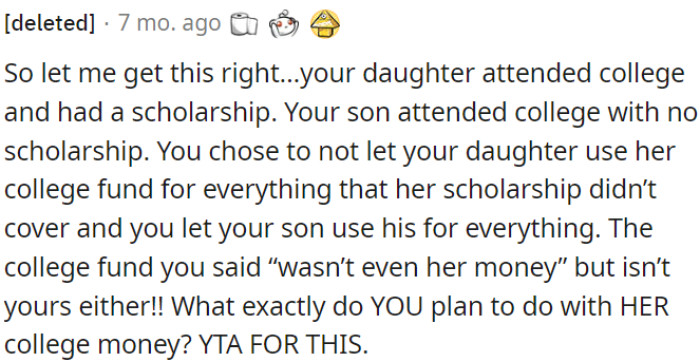 OP's decisions are critiqued for valid reasons.