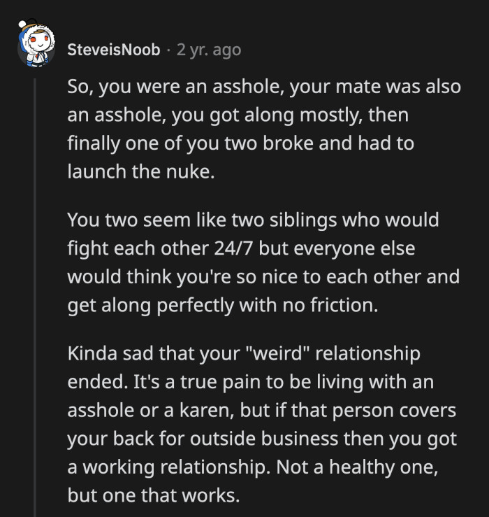 Mostly, Redditors just thought OP and her roommate were both immature jerks who treated each other horribly.