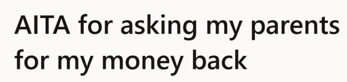 What sounds like a simple ask, framed by years of family dynamics and unspoken pressure.