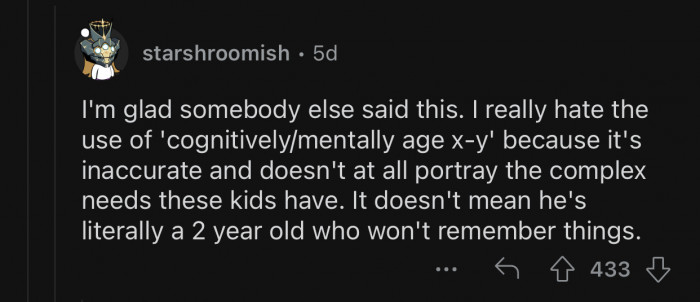 Saying that is inaccurate and doesn't portray things realistically.