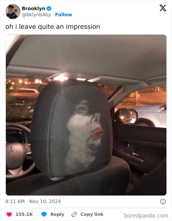 Clearly someone wasn't wearing their seatbelt.