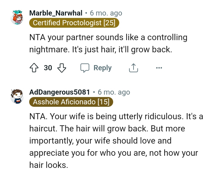 And the comments from other Redditors in...