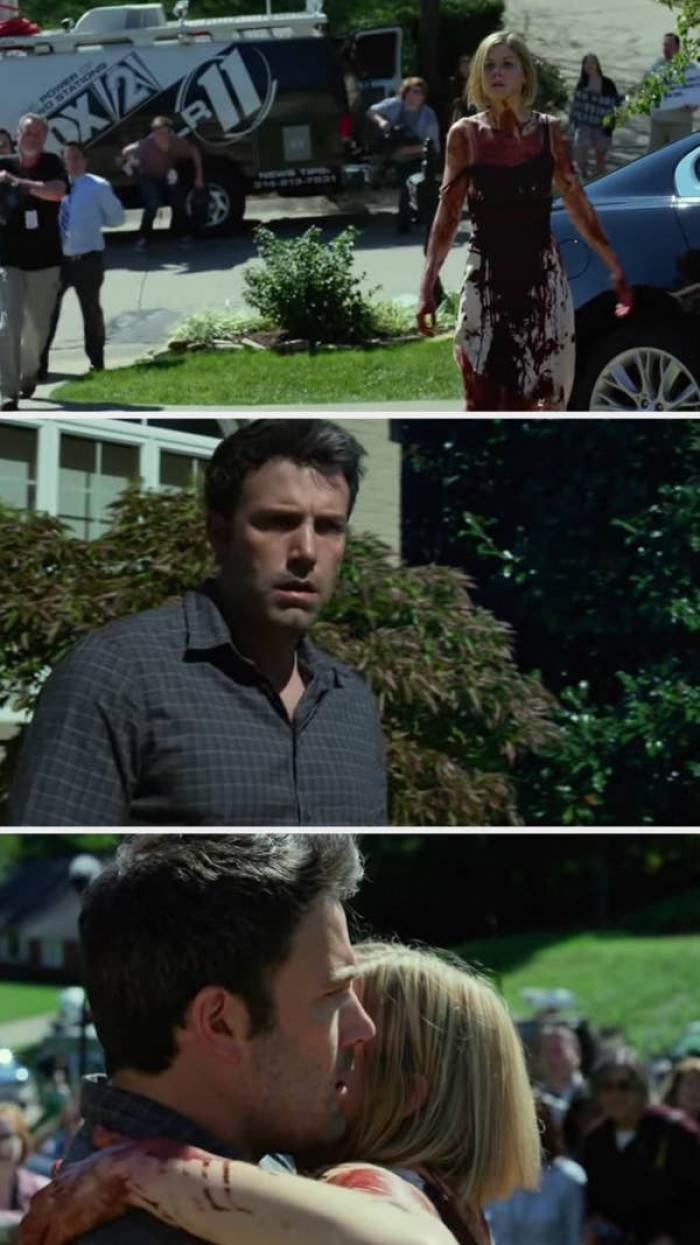 17. Gone Girl - Amy returns and tells Nick she was pregnant:
