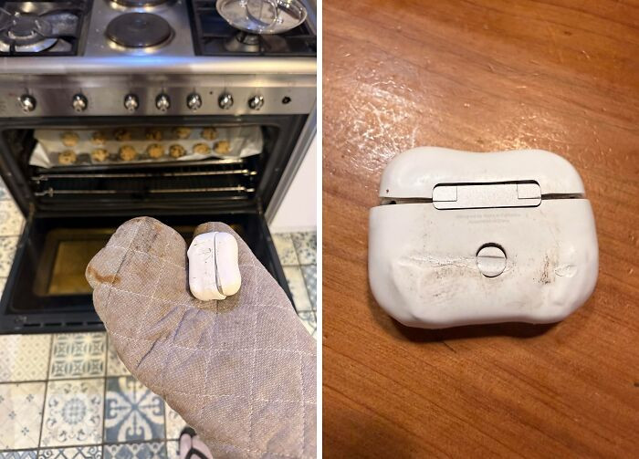 "I Baked My AirPods Along With My Chocolate Chip Cookies"