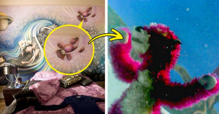 6. The teddy bear that followed us throughout season 2 of Breaking Bad can be seen on the mural Jane painted in her room, alluding that that was actually her teddy bear.