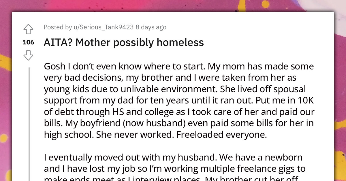 Daughter Refuses to Let Freeloading Mom Inside Her House, Fearing She'd Never Leave