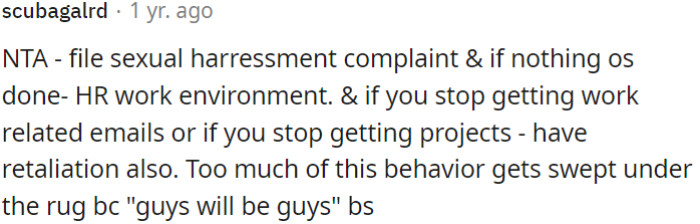 OP shouldn't let harmful behavior be dismissed with 