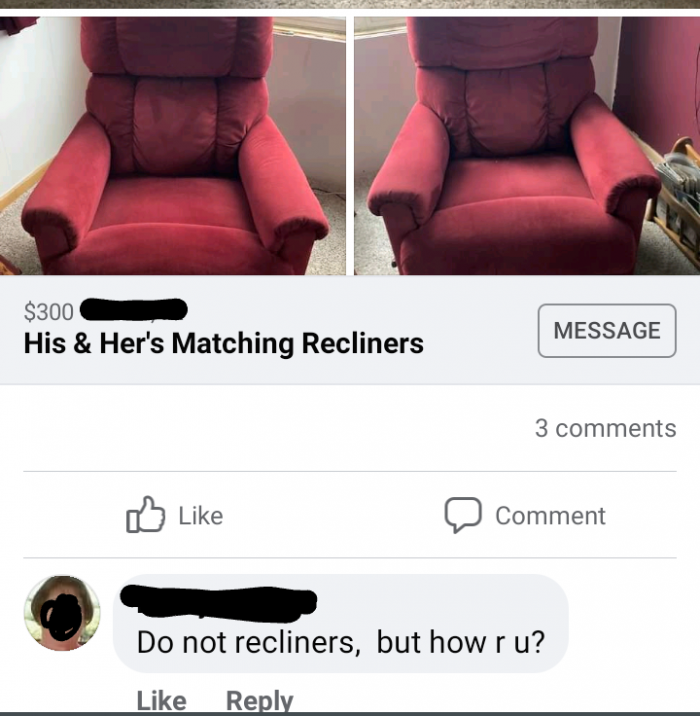 16. Do not recline