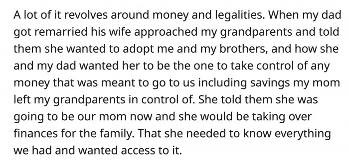 OP added a few pieces of information later on to expound on the problems of the past: