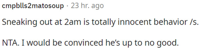 Something suspicious going on.