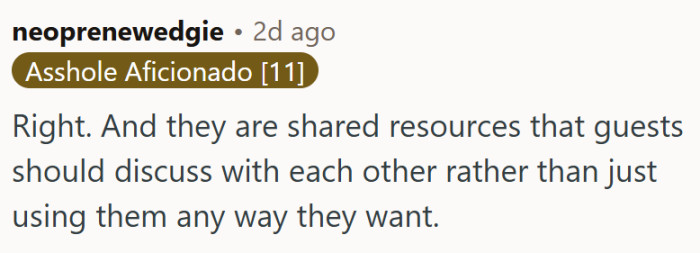 Shared resources should be discussed....