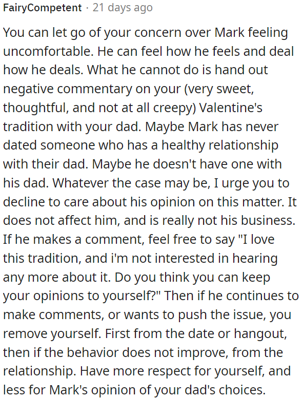 He can't dictate how OP and her dad bond.