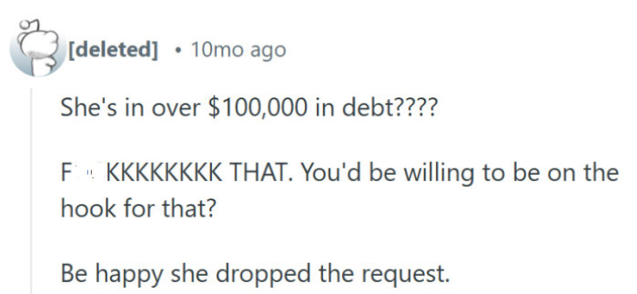 The debt total alone had people treating his narrow escape like an unexpected win.