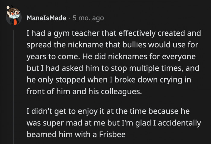 34. That frisbee was on the OP's side and it hit the goal perfectly