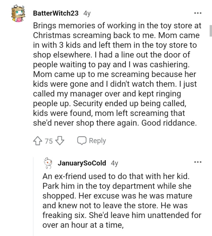 The memories of working in a toy store