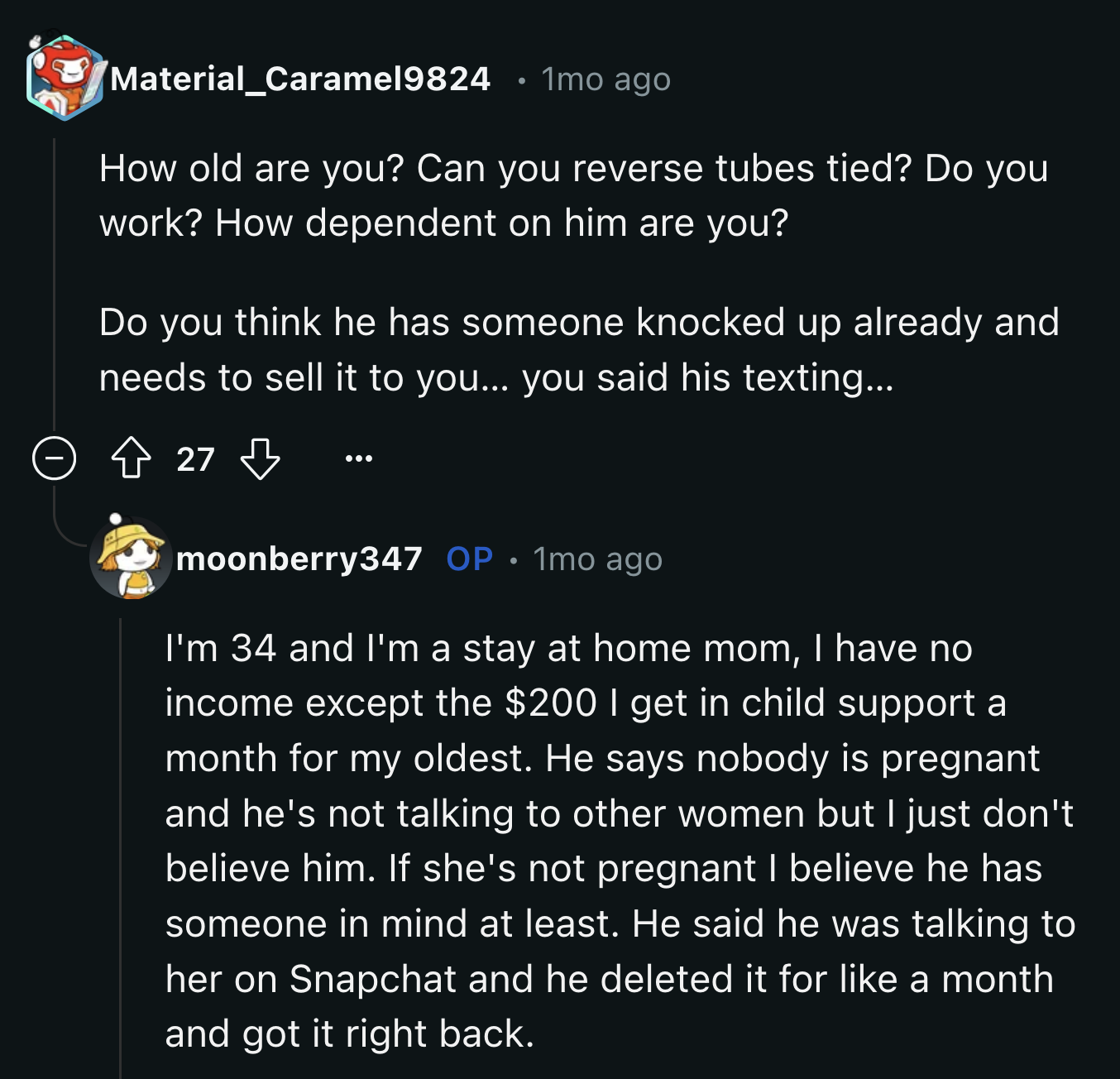 OP's trust has been broken. Her husband made enough mistakes that OP has become convinced everything he says is a lie.