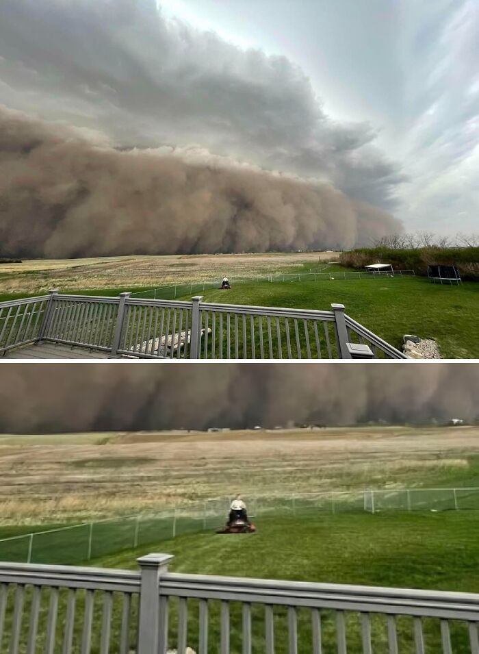 "Classmate’s Husband During A South Dakota Storm The Other Day"